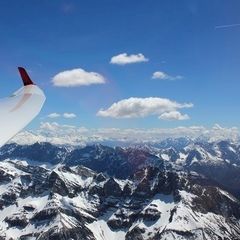 Flugwegposition um 11:56:49: Aufgenommen in der Nähe von Gemeinde Leutasch, Österreich in 3076 Meter